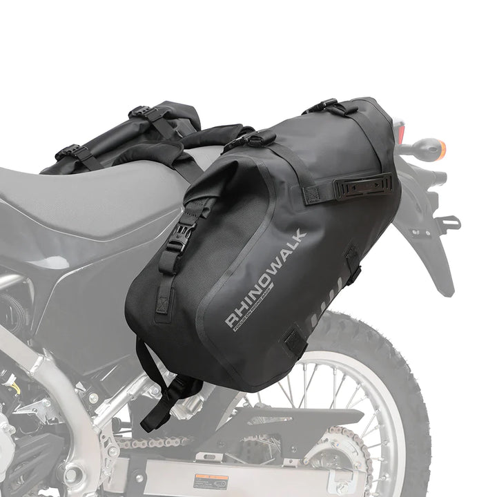 Rhinowalk Motorcycle Waterproof Saddle Bag 48L Bike Tail Seat Luggage for Off/On Road ADV Long Distance Touring (Pair-Set) (MT1448)