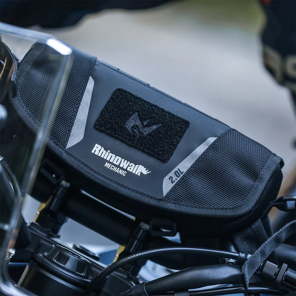 Rhinowalk 2L Motorcycle Handlebar Bag - Versatile Secure Waterproof for Adventure Riders, Off-Road & ADV Mounting