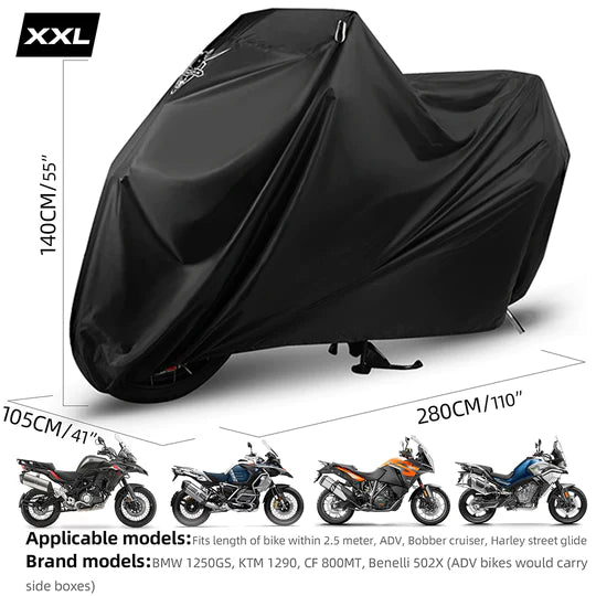 Rhinowalk Waterproof Durable Motorcycle Rain Cover UV Protection Portable Dustproof Cover for Motorbike (F1002)