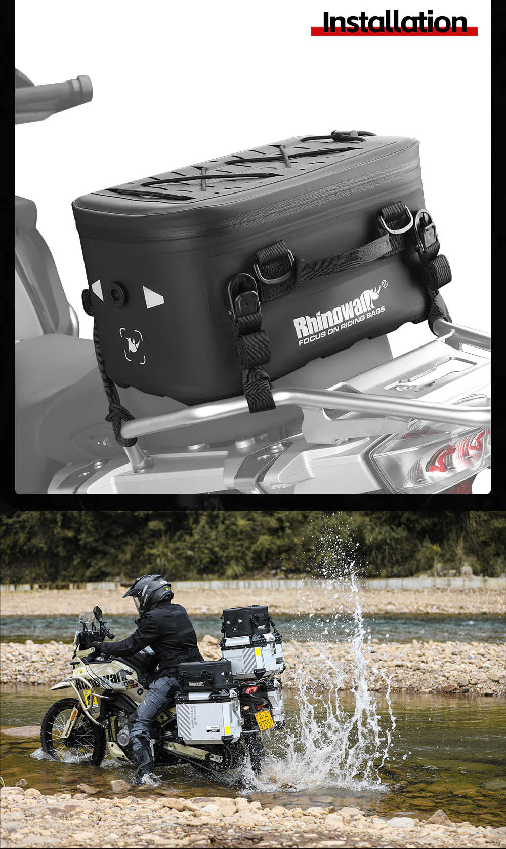 Rhinowalk Extended Waterproof Touring Bag for Side Case