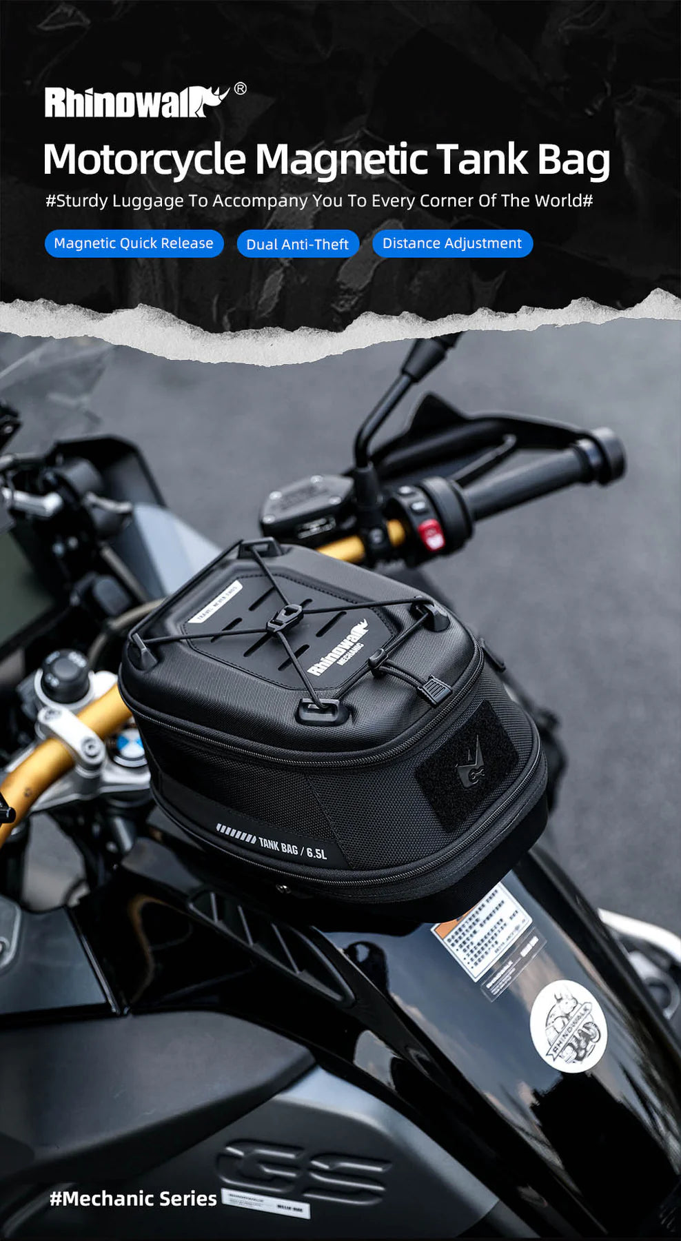 Mechanic Series x 5.6L Magnetic Tank Bag