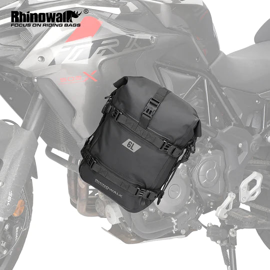 Rhinowalk Crash Bar Dry Bags Waterproof Motorcycle Bag for Crash Bar Motorbike Bumper Bag for Tail Side Seat Motorcycle Pack (Black) (MT2206)