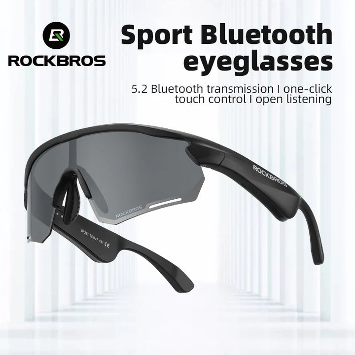 ROCKBROS Bluetooth Polarized Sunglasses Music Speaker Glasses Outdoor Sport (14130002001)