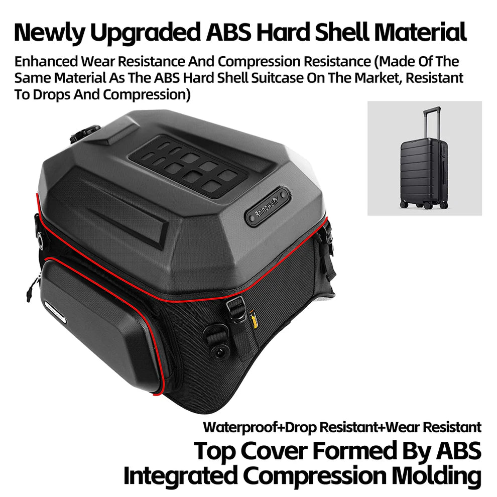 Rhinowalk Motorcycle Tail Bag Waterproof 23L-35L