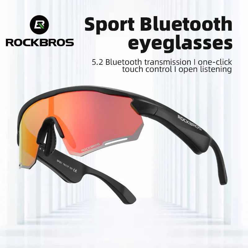 ROCKBROS Bluetooth Polarized Sunglasses Music Speaker Glasses Outdoor Sport (14130002002)