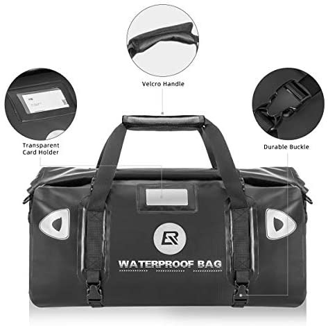 Waterproof Duffel Bag 60L Motorcycle Travel Dry Duffel Bag (Black) (AS-005BK)