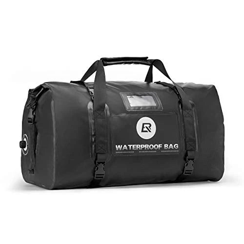 Waterproof Duffel Bag 60L Motorcycle Travel Dry Duffel Bag (Black) (AS-005BK)