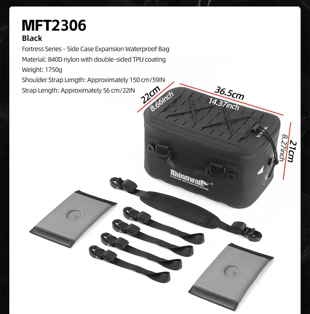 Rhinowalk Extended Waterproof Touring Bag for Side Case