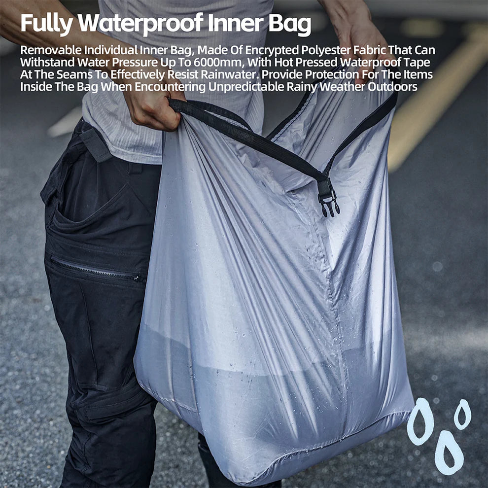 Rhinowalk Motorcycle Tail Bag Waterproof 23L-35L