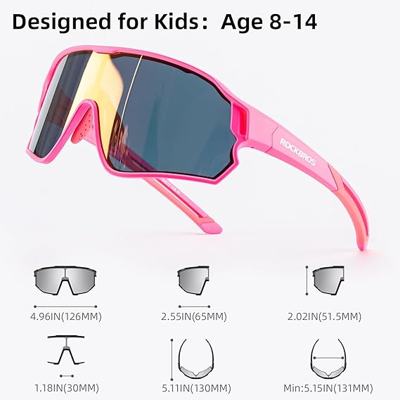 ROCKBROS Kids Polarized Sunglasses UV400 Protection for Youth Boys Girl (14110009004)