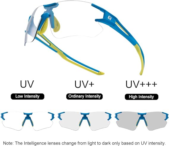 ROCKBROS Outdoor Sports Polarized Sunglasses Bike Sports Photochromic Glasses with Transparent Lens (10127)