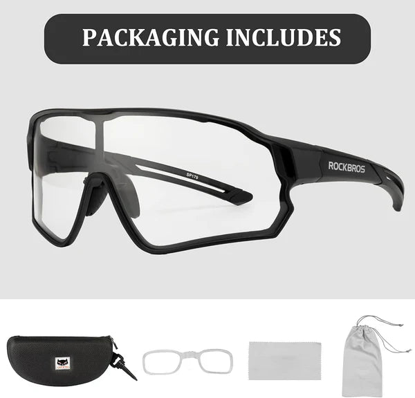 ROCKBROS Photochromic Sunglasses Thicken PC Lenses With UV400 Protection Coating (10139)
