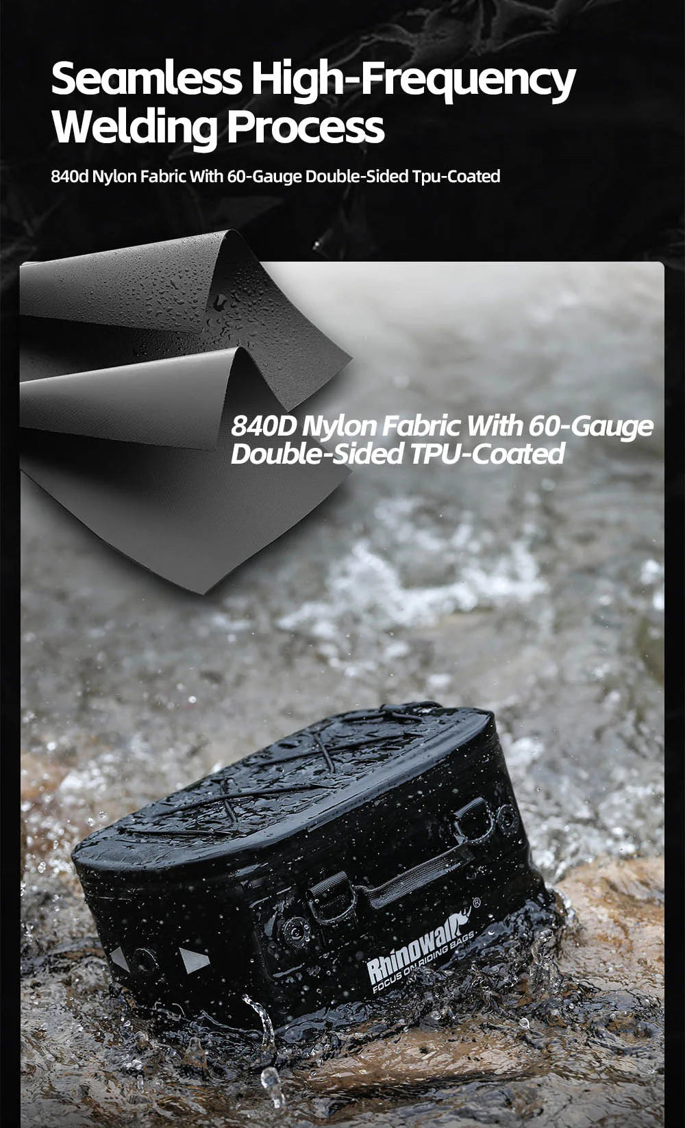 Rhinowalk Extended Waterproof Touring Bag for Side Case