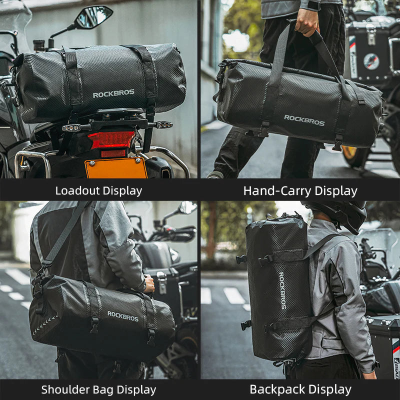 Motorcycle Rear Tail Bag Saddle Bag Luggage Storage Pannier Waterproof 50L (30140073001)