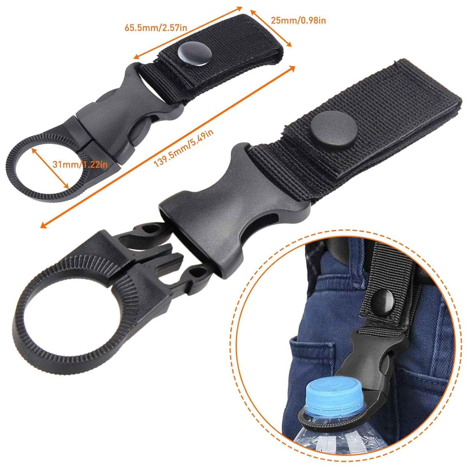 KOLGA BROS Molle Attachments Kit -D-Ring Locking Gear Clip Molle Accessories Kit of 32
Attachments for Webbing Strap Tactical Backpack