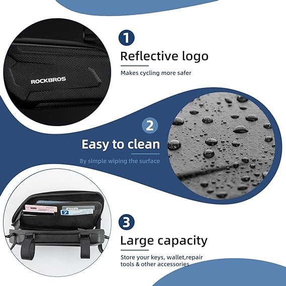 ROCKBROS Motorcycle Tool Bag Triangle Side Bag EVA Hard Shell 2Pcs (30120023001)
