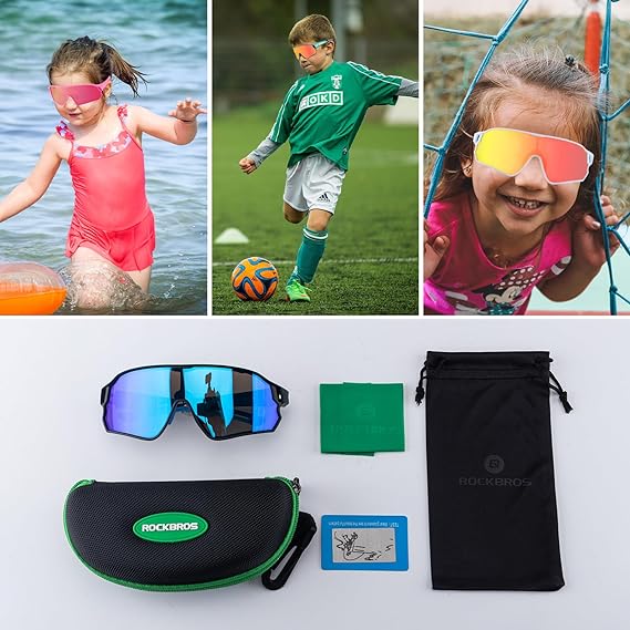 ROCKBROS Kids Polarized Sunglasses UV400 Protection for Youth Boys Girl (14110009004)