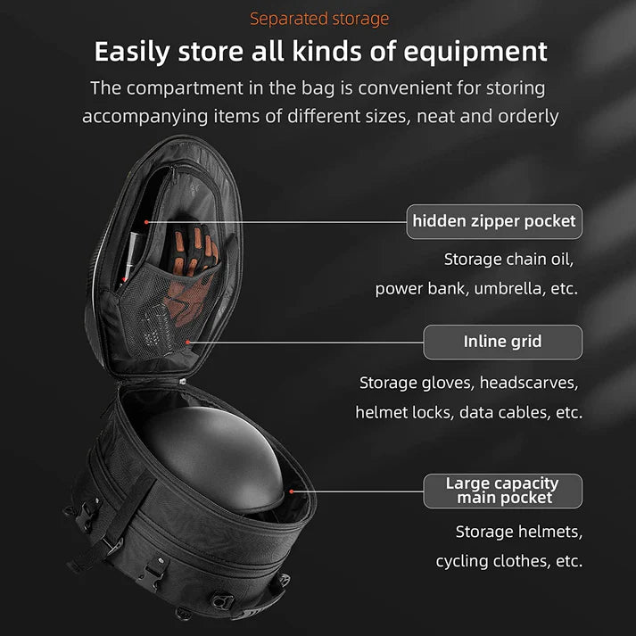 ROCKBROS Motorcycle Tail Bag Maximum Capacity 35L (30140026001)