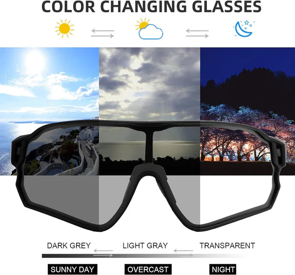 ROCKBROS Photochromic Sunglasses Thicken PC Lenses With UV400 Protection Coating (10139)