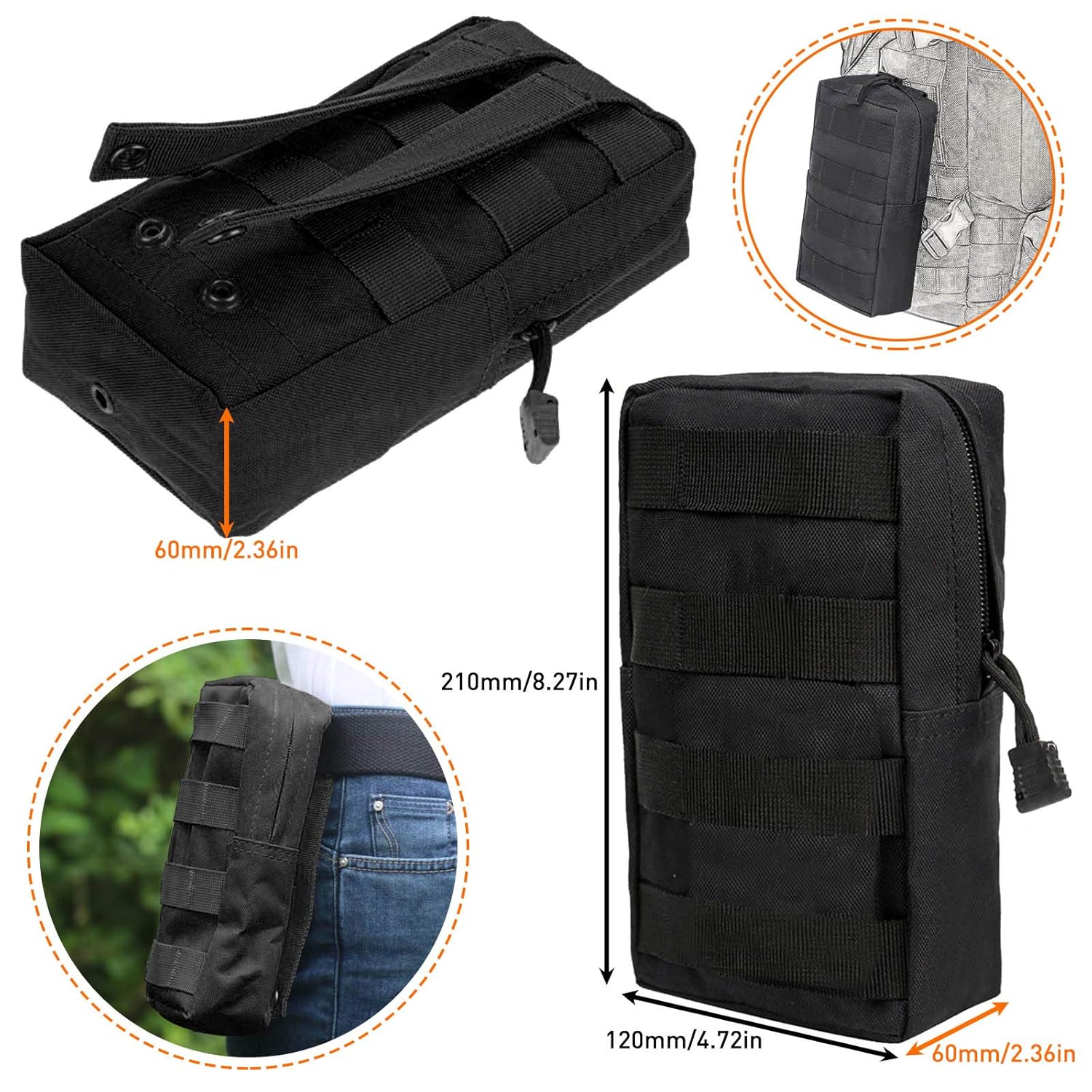 KOLGA BROS Molle Attachments Kit -D-Ring Locking Gear Clip Molle Accessories Kit of 32
Attachments for Webbing Strap Tactical Backpack