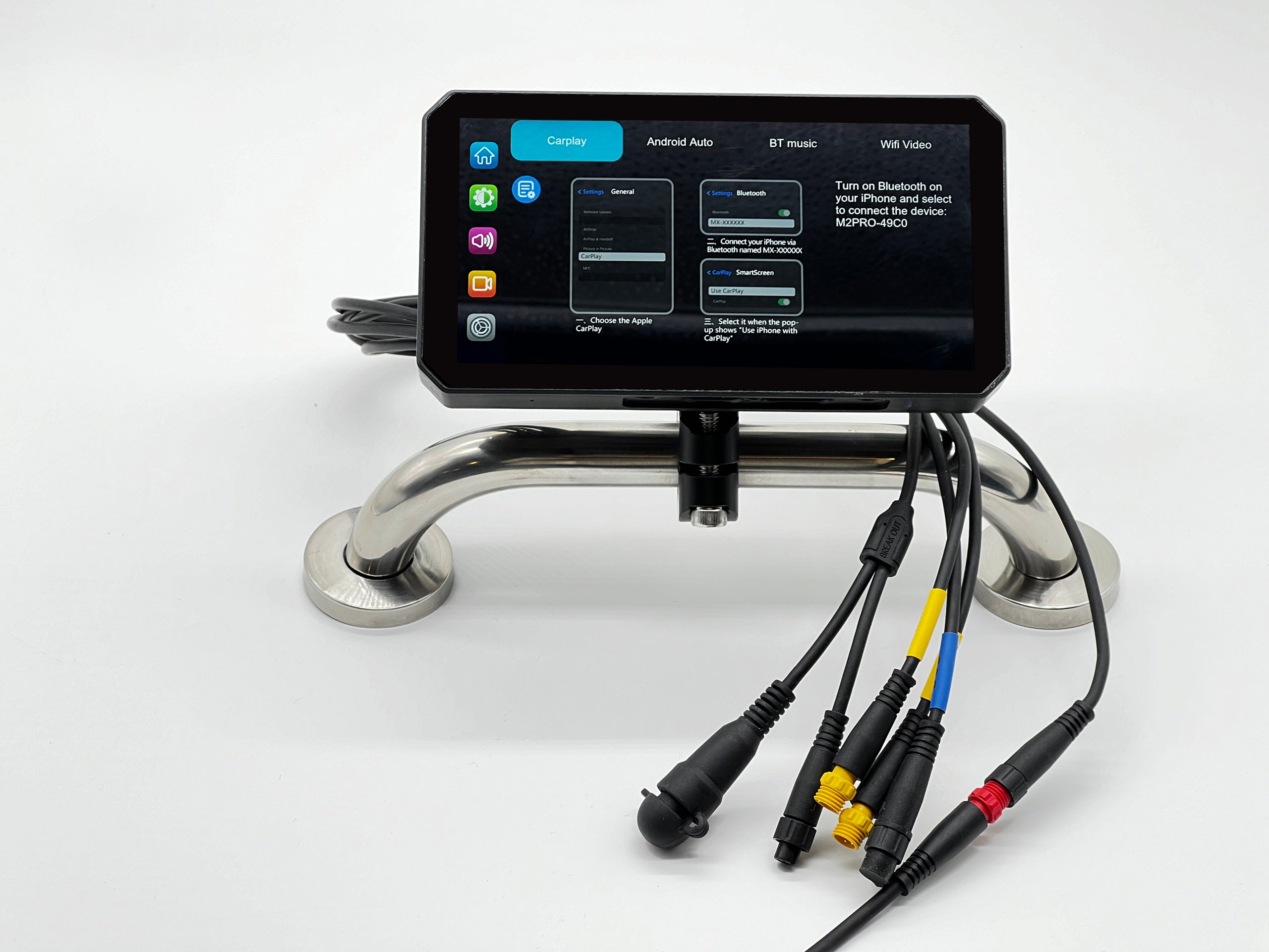 Alien Rider M2 Pro Motorcycle Dual Recording Bike Navigation System TPMS GPS With Touch Screen and Radar