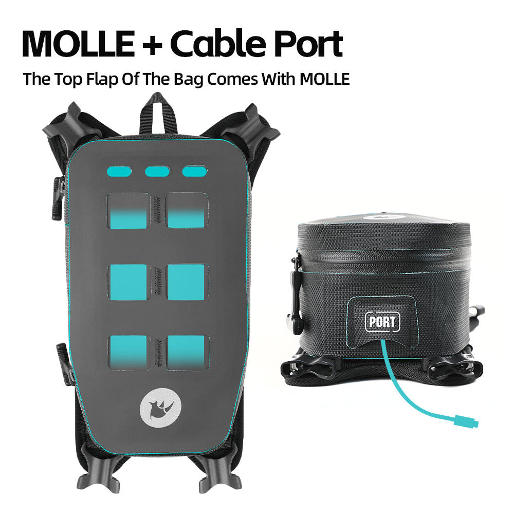 Rhinowalk 2L Compact Motorcycle Tank Bag Waterproof Motorbike Fuel Tank Storage Pack Durable TPU Material