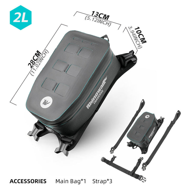 Rhinowalk 2L Compact Motorcycle Tank Bag Waterproof Motorbike Fuel Tank Storage Pack Durable TPU Material