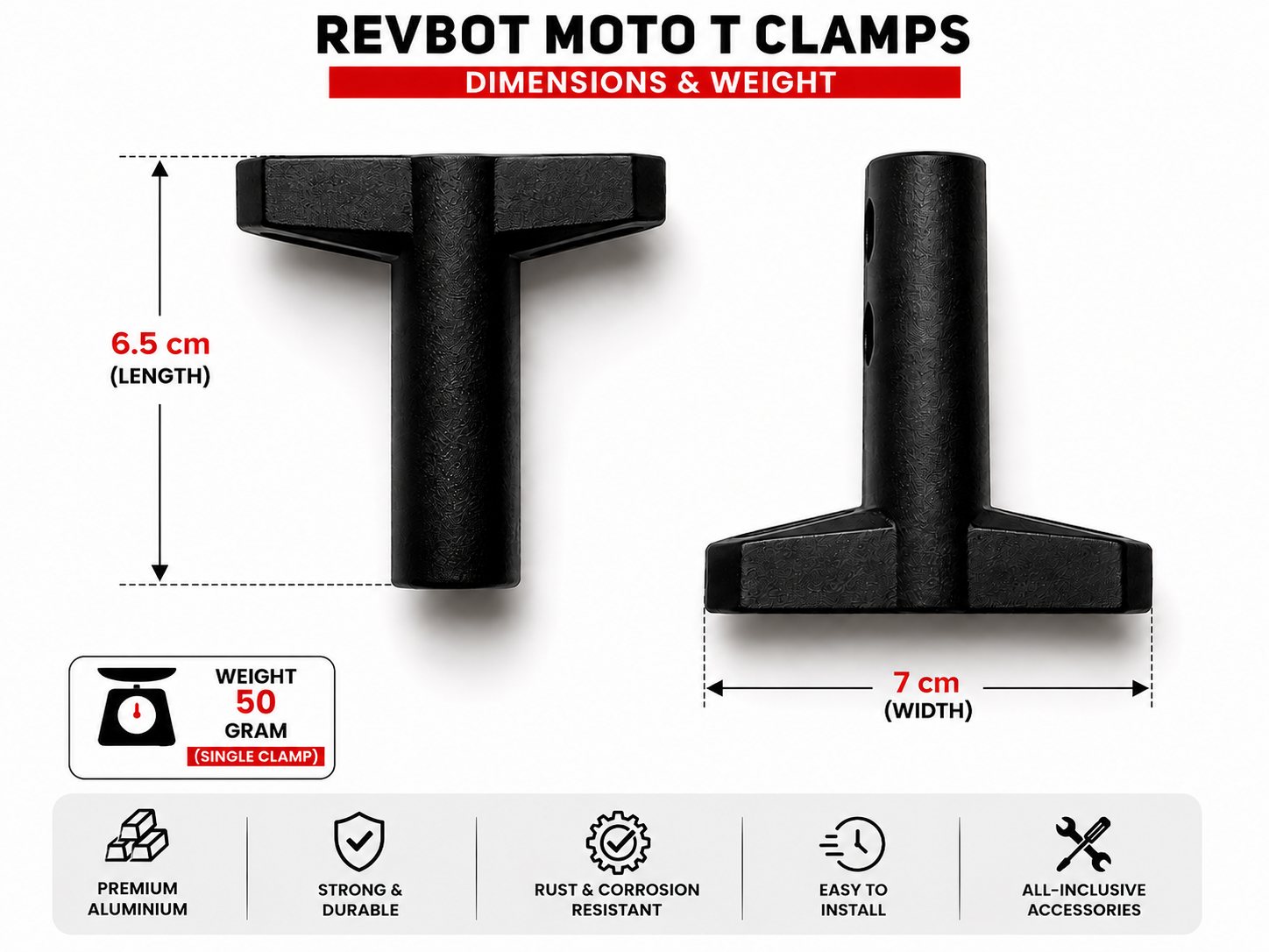 REVBOT MOTO T CLAMPS