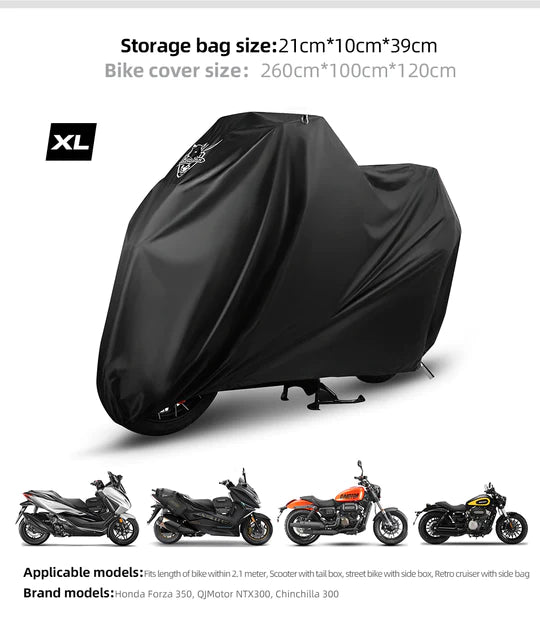Rhinowalk Waterproof Durable Motorcycle Rain Cover UV Protection Portable Dustproof Cover for Motorbike (F1002)