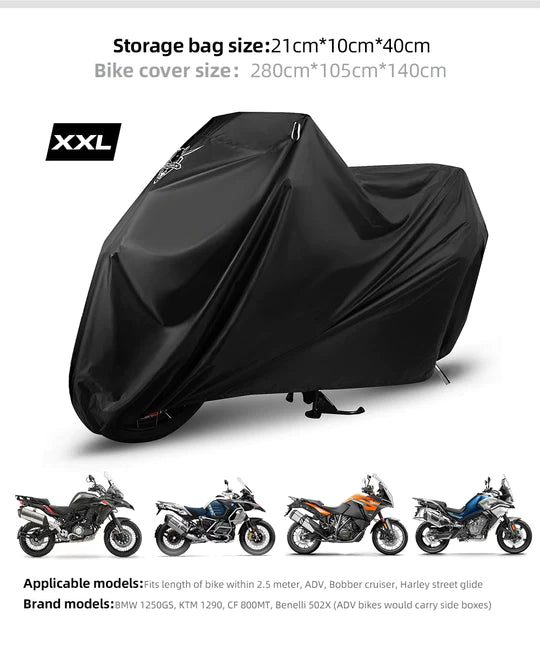 Rhinowalk Waterproof Durable Motorcycle Rain Cover UV Protection Portable Dustproof Cover for Motorbike (F1002)