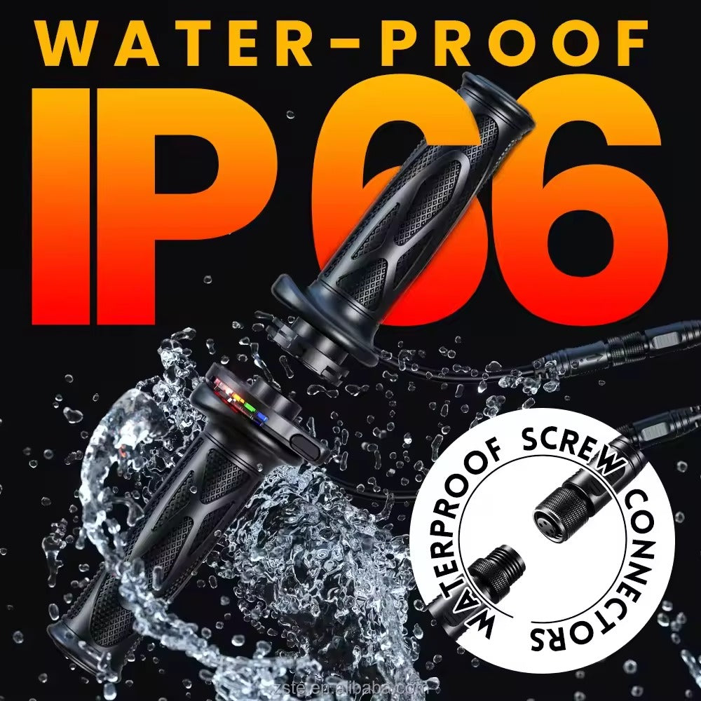 Kewig Motorcycle Heated Hand Grips 22mm Universal Motorcycle handlebar Hot Grip 12V to 16V Electric Hand Grips (FR-2)