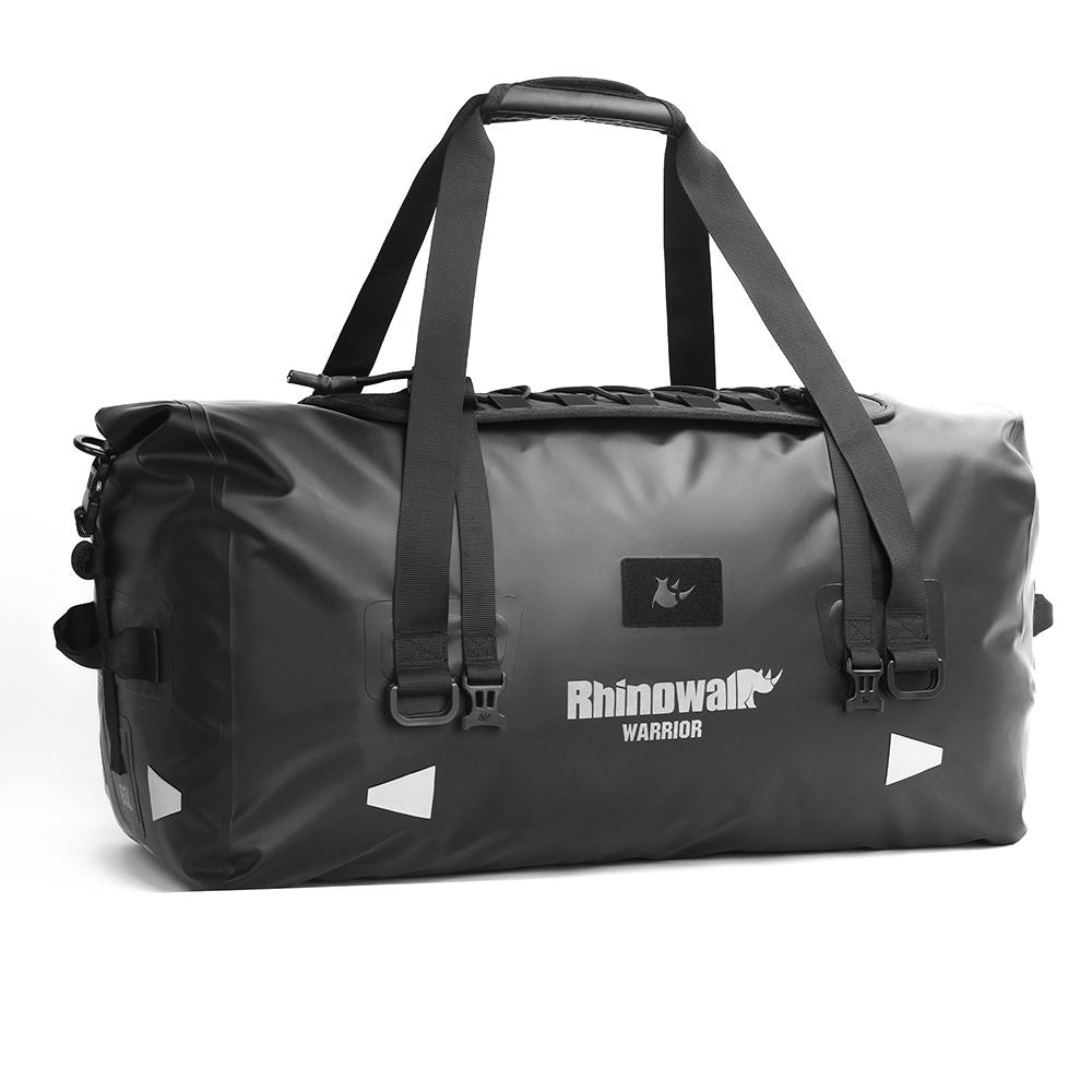 Rhinowalk Warrior Series X 65L Waterproof Motorcycle Roll-Top Duffle Bag Heavy Duty Dry Pack Tail Rear Luggage for Adventure