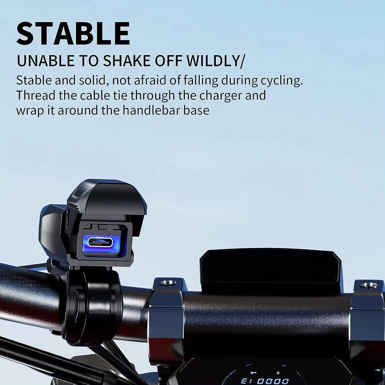 Kewig motorcycle changed to USB Super fast charge waterproof Input voltage:dc12-24v Output voltage:36v (C Charger) (B10-C)