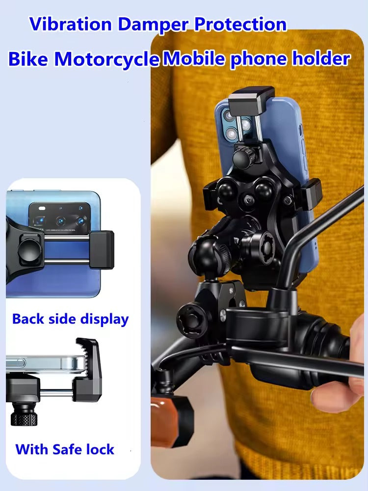 Kewig Motorcycle Mobile phone holder Fit the bar diameter:20mm-40mm Suitable phone size:4.5-7.2inch (M25-8)