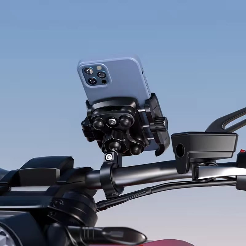 Kewig Anti-vibration Damper Motorcycle Phone Holder Suitable phone size:3.5-7.0 inch cell phone  Fit the bar diameter:22mm-32mm (Without Charger) (M8SP-J)