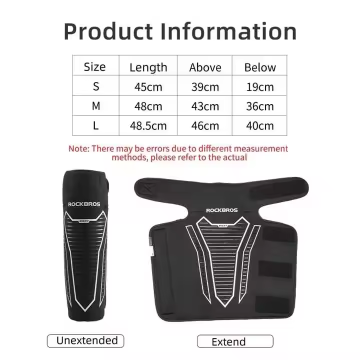 ROCKBROS Winter Reflective Outdoor Knee Protect Leg Sleeve Fleece Keep Warm Knee Support Windproof Kneepads (19400180001)