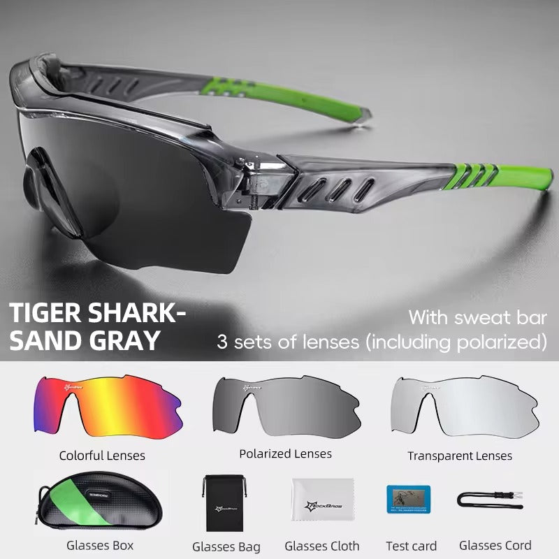 RockBros Polarized Sports Sunglasses Outdoor Sports Goggles for Men Women UV400 Goggles Eyewear (10035)