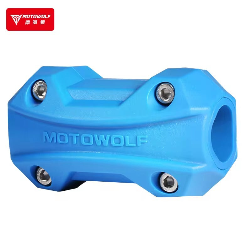 MOTOWOLF Motorcycle Engine Guard Protection Bumper Block Modified 25mm Crash Bar (Blue) (MDL 3703)