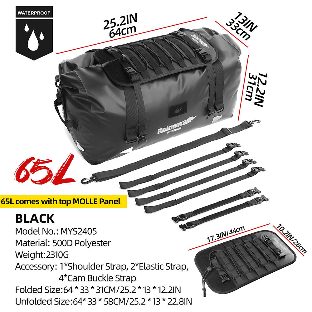 Rhinowalk Warrior Series X 65L Waterproof Motorcycle Roll-Top