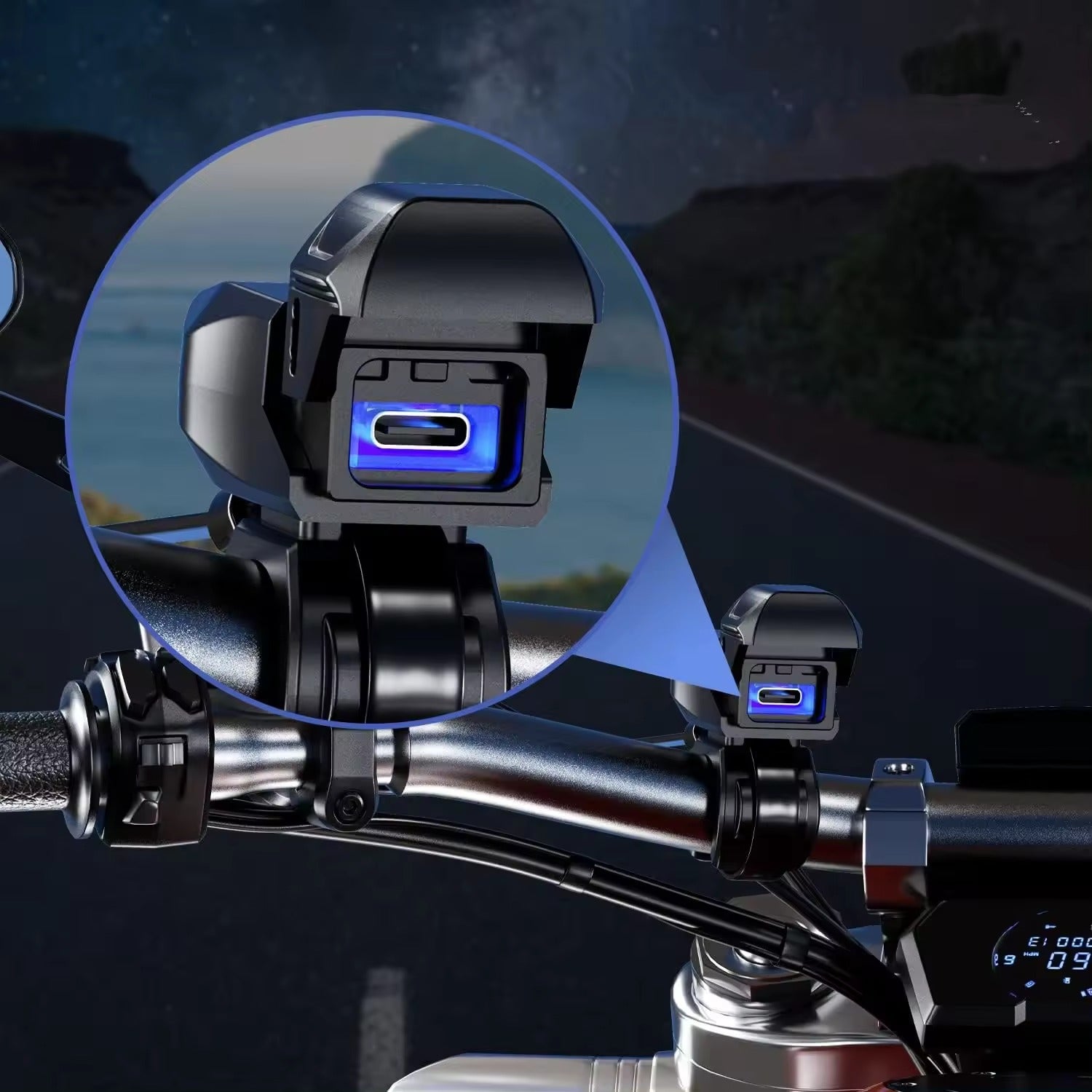 Kewig motorcycle changed to USB Super fast charge waterproof Input voltage:dc12-24v Output voltage:36v (C Charger) (B10-C)