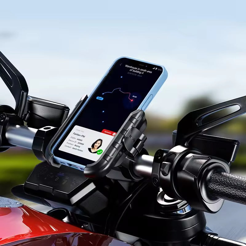 Kisbeibi Universal Bike & Motorcycle Phone Holder - Fits 4.7-7.2" Phones, Vibration Dampening, Rotatable