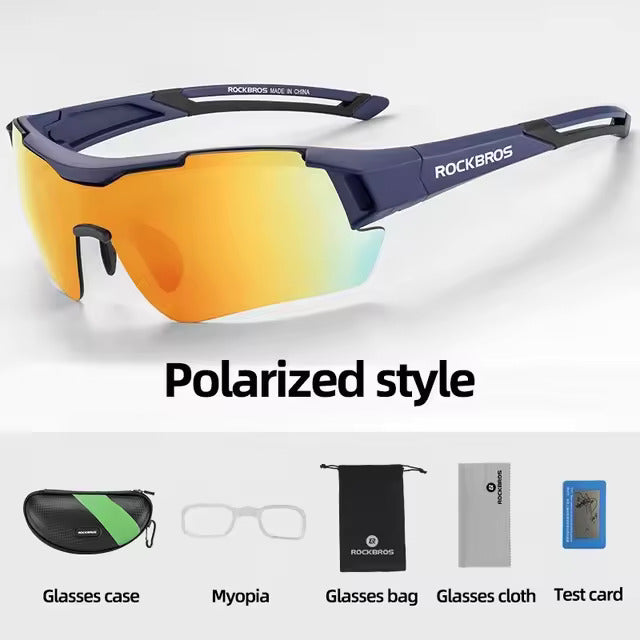 ROCKBROS Polarized Glasses Sports Sunglasses Outdoor Colorful PC frame lentes de ciclismo sports Eyewear (10118)