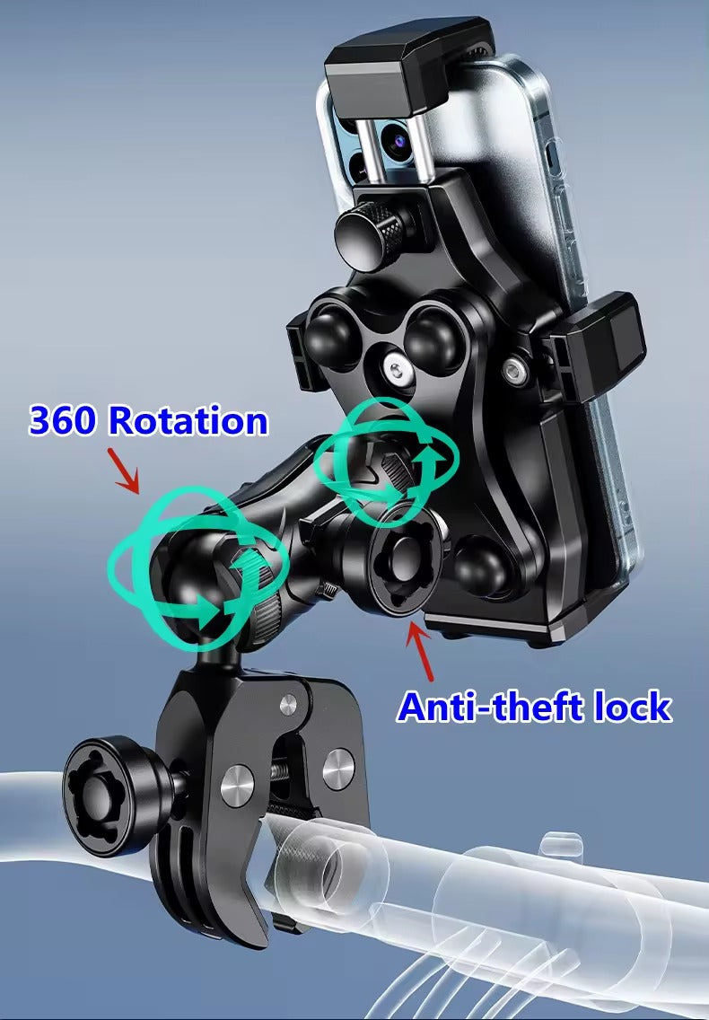 Kewig Motorcycle Mobile phone holder Fit the bar diameter:20mm-40mm Suitable phone size:4.5-7.2inch (M25-8)