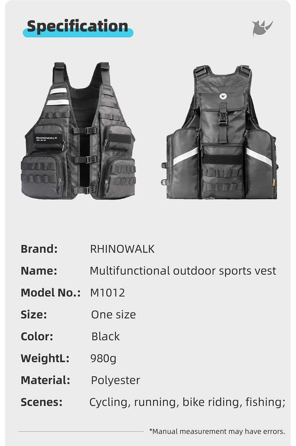 Motorcycle Vest (M1012BK)