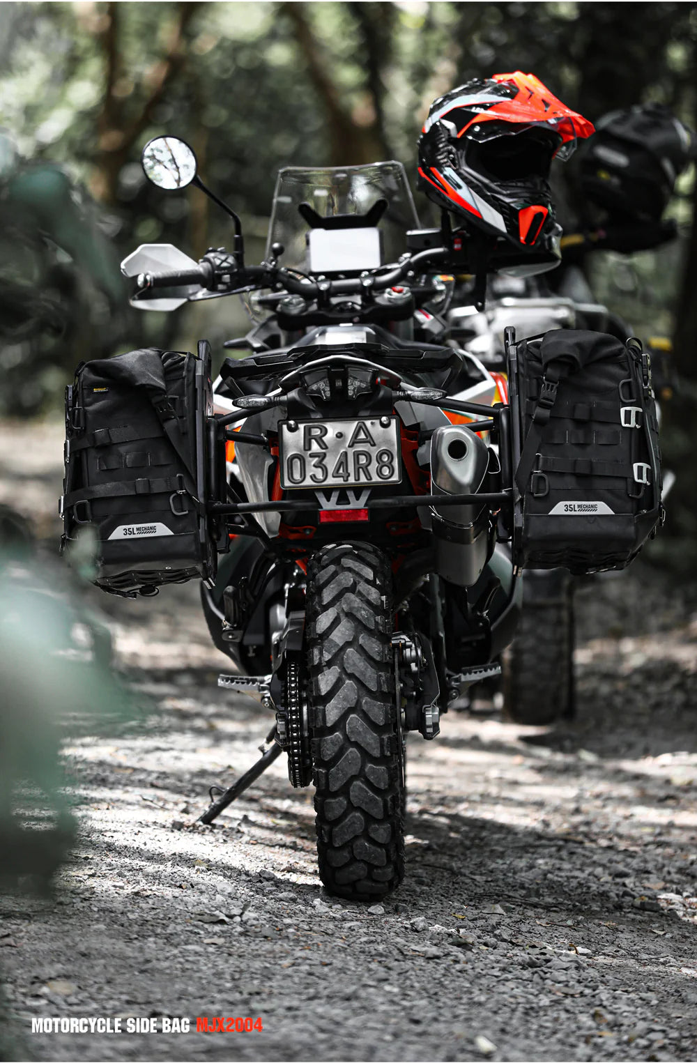 Rhinowalk 35L Motorcycle Quick Release Side Pannier Bag, Motorbike Seat Saddle Tail Bag for ADV Motorcycle Luggages Accessories (MJX2004) Mechanics Series SET OF TWO BAGS WITH ALL THE MOUNTING ACCESSORIES