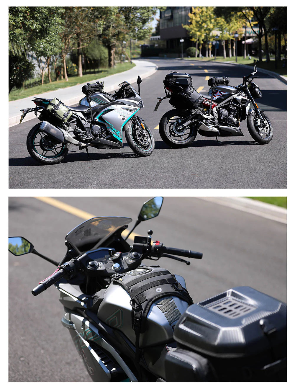 Motorcycle Tank Bag Portable Motor Accessory For Universal Motor Cross Fuel Tank Kit Installation Accessories Motor Front Bag (MT001A)