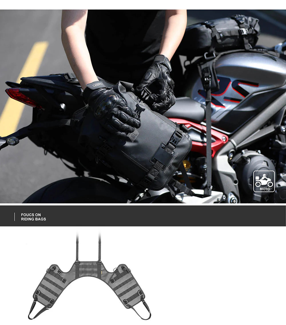 Rhinowalk Motorcycle Saddle Bag Mounting Base Motorbike Tail Seat Bag OS Base for ADV, Dirt Bikes Motorcycle Accessories (MT002A)