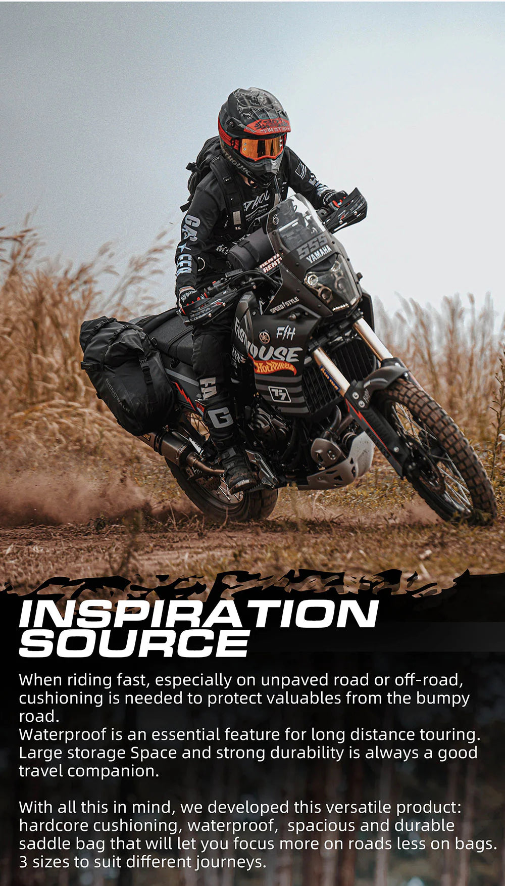 Rhinowalk 28 Liter Waterproof Pannier Bag for Motorcycle Adventure High Quality Motorbike Saddle Drypack-Pair (MT1428)