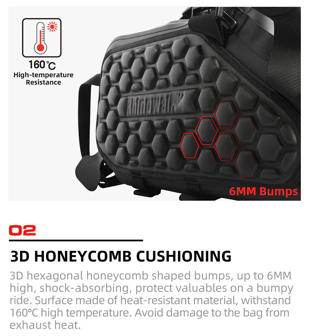 Rhinowalk 28 Liter Waterproof Pannier Bag for Motorcycle Adventure High Quality Motorbike Saddle Drypack-Pair (MT1428)