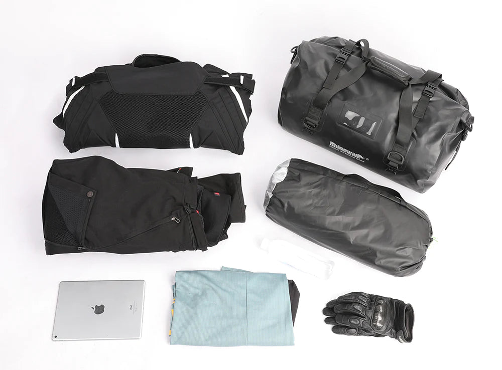 Rhinowalk 45L Waterproof Motorcycle Duffle Bag Heavy Duty Motorcycle Dry Tail Tool Bag for Adventure Bike (MT20450)
